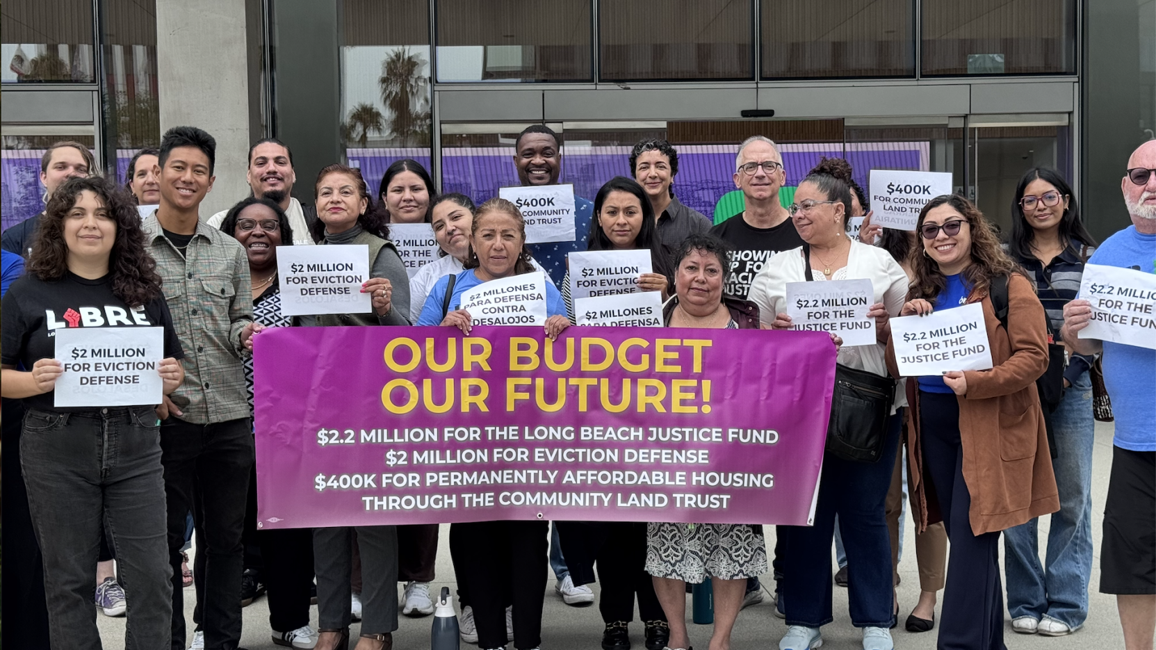 Community advocates rally for immigrant and housing protections in Long Beach’s budget